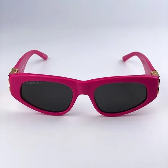 Balenciaga BB0095S 006 Sunglasses Pink Gold Logo Grey Cat Eye Women Balenciaga | Accessories | Balenciagabb095s006 Sunglasses  main image 3